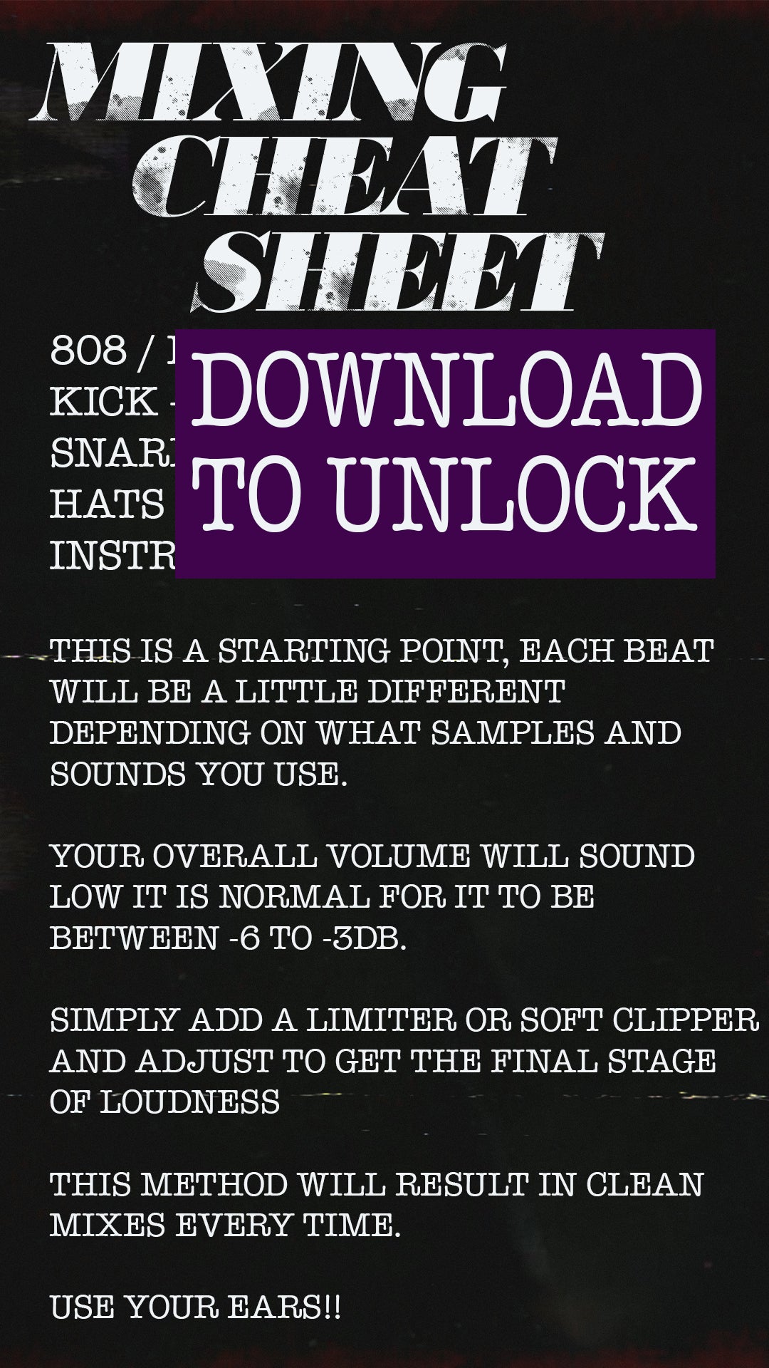 The Mixing Cheat Sheet For Producers
